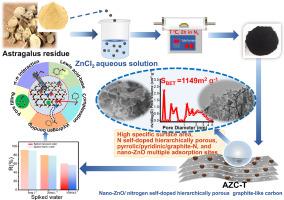 Nano-ZnO/ nitrogen self-doped hierarchically porous graphite-like carbon derived from Astragalus residue toward effective removal of phenol