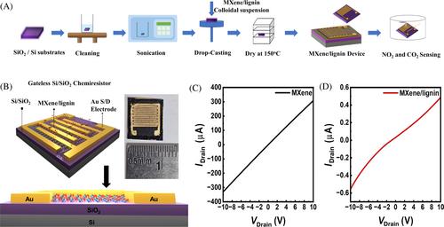 Enhanced sensitivity of zero-bias-operated MXene chemiresistive sensor via lignin hybridization