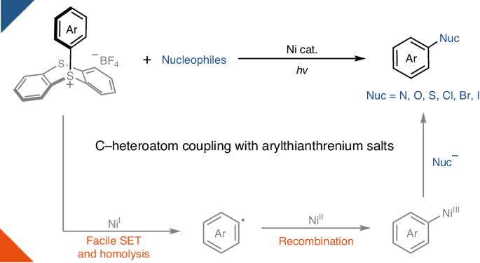 C–heteroatom coupling with electron-rich aryls enabled by nickel catalysis and light