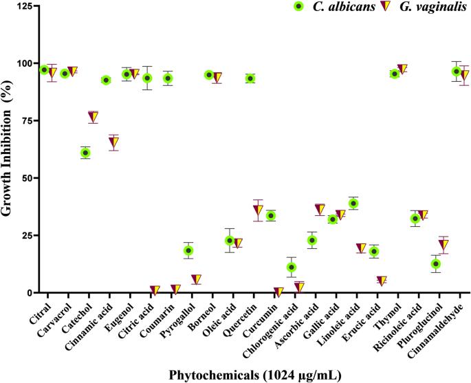 Synergistic anti-virulence efficacy of citral and carvacrol against mixed vaginitis causing Candida albicans and Gardnerella vaginalis: An in vitro and in vivo study