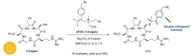 Site-selective S-gem-difluoroallylation of unprotected peptides with 3,3-difluoroallyl sulfonium salts†