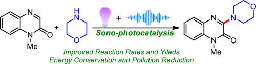 Sono-photocatalytic amination of quinoxalin-2(1H)-ones with aliphatic amines