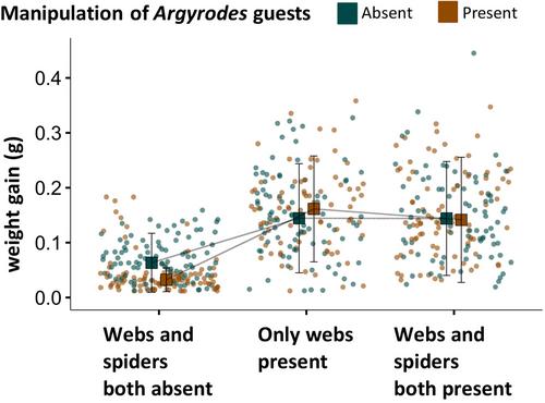 Fitness effects of symbiotic relationships between arthropod predators: Synergy in a three-way spider symbiosis