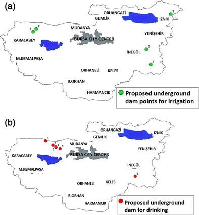 A Case Study for Determination of the Best Underground Dam Sites, Bursa Province, Turkey