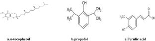 Mechanism for diffusion-controlled scavenging of bound-ROS by propofol and ferulic acid