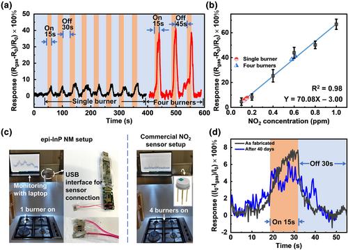 Ultrasensitive Indium Phosphide Nanomembrane Wearable Gas Sensors