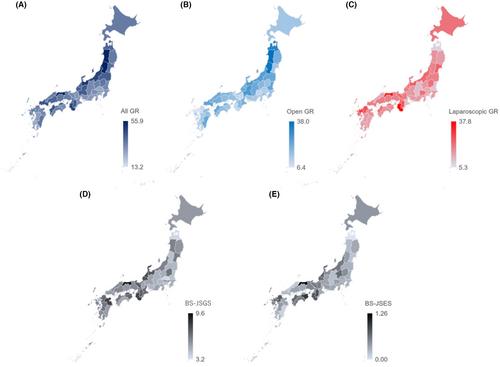 Inter-prefectural regional disparities in gastric cancer surgery: A Japanese nationwide population-based cohort study from 2014 to 2019