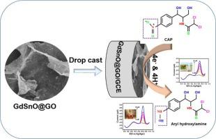 Gadolinium stannate nanoparticles decorated 2D-graphene oxide nanolayer composite for effective electrochemical detection of chloramphenicol in food samples