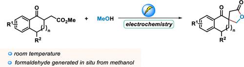Electrochemical Synthesis of Spirolactones from α-Tetralone Derivatives with Methanol as a C1 Source
