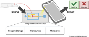 Reagent storage and delivery on integrated microfluidic chips for point-of-care diagnostics