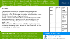 Navigating the microbial maze: unraveling the connection between gut microbiome and pediatric kidney and urinary tract disease.