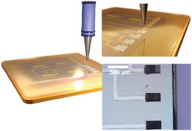 High-Resolution Printing-Based Vertical Interconnects for Flexible Hybrid Electronics