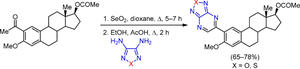 The synthesis of furazano- and thiadiazolopyrazine steroids and their antiproliferative activity