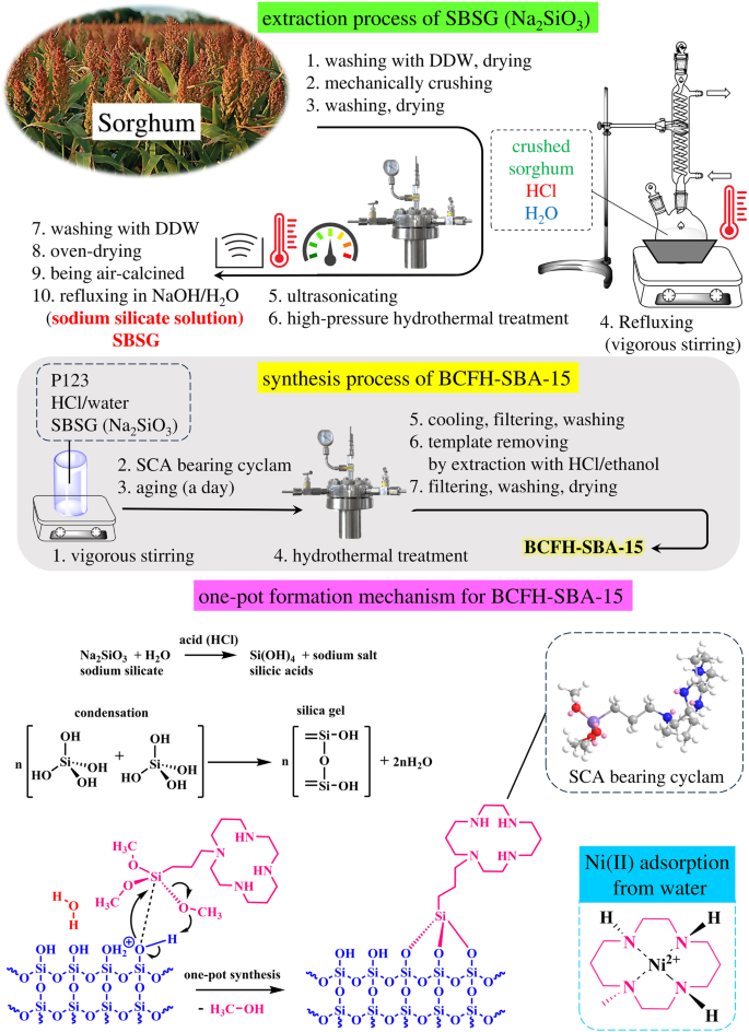 Bio-originated mesosilicate SBA-15: synthesis, characterization, and application for heavy metal removal