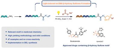 Light-induced β-hydroxy sulfone synthesis in DNA-encoded libraries†