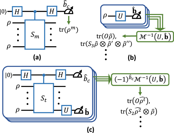 A hybrid framework for estimating nonlinear functions of quantum states