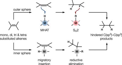 Metal-Hydride C-C Cross-Coupling of Alkenes Through a Double Outer-Sphere Mechanism.