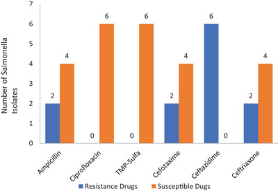 Detection of <i>Salmonella</i> and <i>Escherichia coli</i> along the Fish Value Chain in Bahir Dar City, Ethiopia.