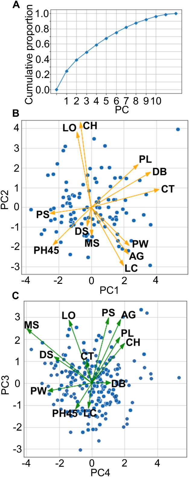 Phenotyping and a genome-wide association study of elite lines of pearl millet.