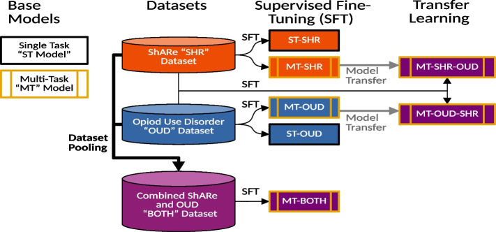Multi-task transfer learning for the prediction of entity modifiers in clinical text: application to opioid use disorder case detection.