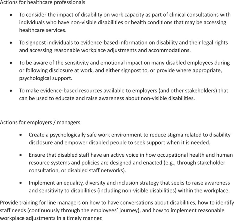 Disclosing non-visible disabilities in educational workplaces: a scoping review.