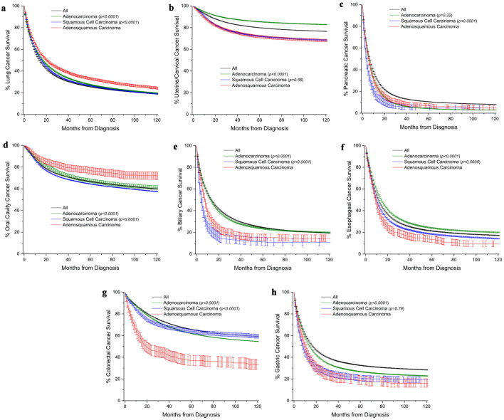 Epidemiology of Adenosquamous Carcinomas.