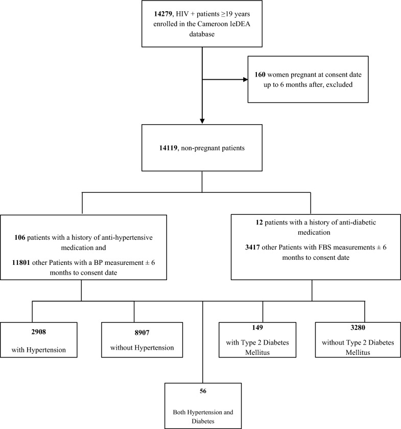 Coprevalence and associations of diabetes mellitus and hypertension among people living with HIV/AIDS in Cameroon.