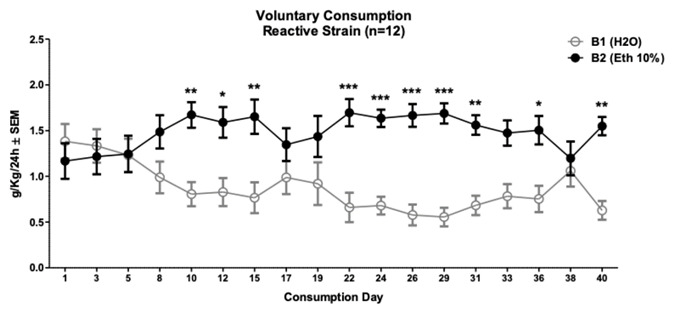 Voluntary Ethanol Intake and Anxiety Behavior in Wistar-Uis Rats.