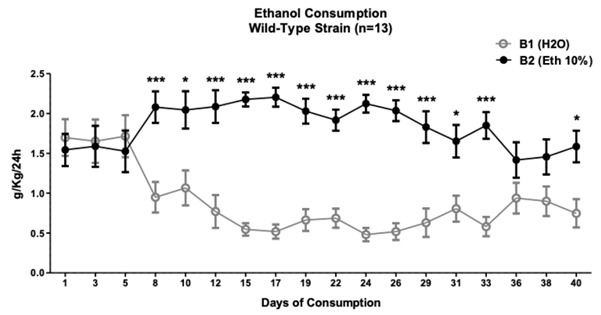 Voluntary Ethanol Intake and Anxiety Behavior in Wistar-Uis Rats.