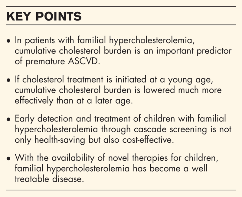 Familial hypercholesterolemia in children and the importance of early treatment.