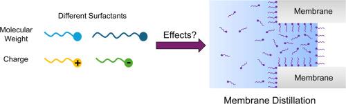 Effects of surfactant properties on pore wetting of membrane distillation