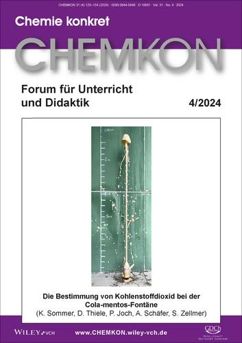 Titelbild: Determination of carbon dioxide from a coke-mentos-fountain (CHEMKON 4/2024)