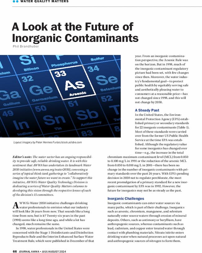 A Look at the Future of Inorganic Contaminants