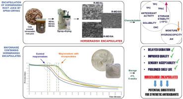 Encapsulated horseradish (Armoracia rusticana L.) root juice: Physicochemical characterization and the effects of its addition on the oxidative stability and quality of mayonnaise