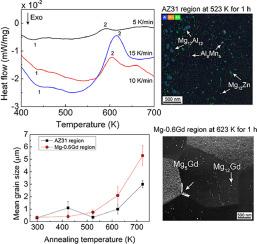 Recrystallization and grain growth activation energies in a hybrid magnesium material fabricated by high-pressure torsion