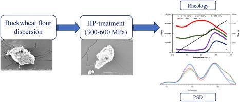 Microstructural, physicochemical, thermal, and rheological properties of buckwheat flour treated with high-pressure at selected moisture contents