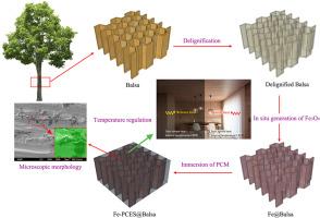 Preparation of phase change Heat storage wood with in-situ generation of thermal conductive particles to improve photothermal conversion efficiency