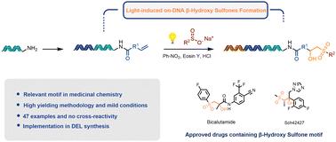 Light-induced β-hydroxy sulfone synthesis in DNA-encoded libraries†