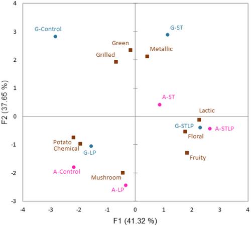 Identification of volatile and odor-active compounds in pea protein fractions obtained by a modified extraction method using fermentation