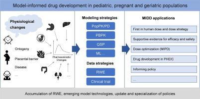 Model-informed drug development in pediatric, pregnancy and geriatric drug development: States of the art and future