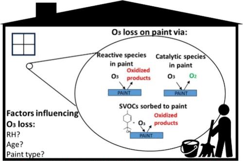 Ozone Loss on Painted Surfaces: Dependence on Relative Humidity, Aging, and Exposure to Reactive SVOCs