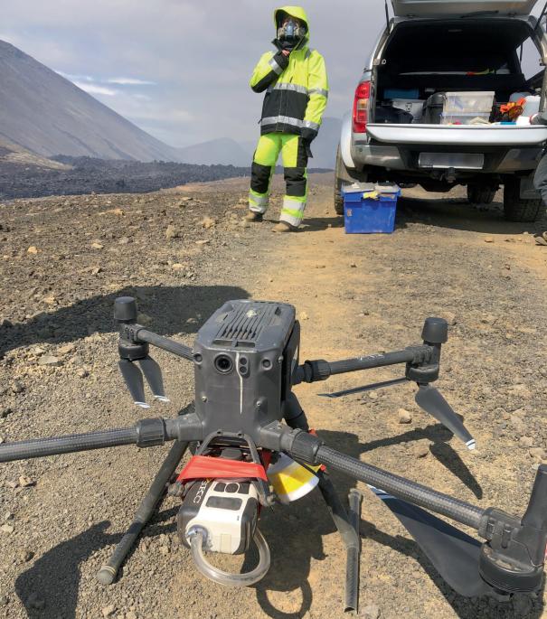 Using drones to sample volcanic plumes