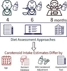 The relative validity of nutrition assessment methods for estimating infant carotenoid intake differs by assessment tool, nutrient database, and milk carotenoid adjustment method