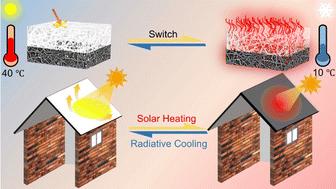 In situ switchable nanofiber films based on photoselective asymmetric assembly towards year-round energy saving†