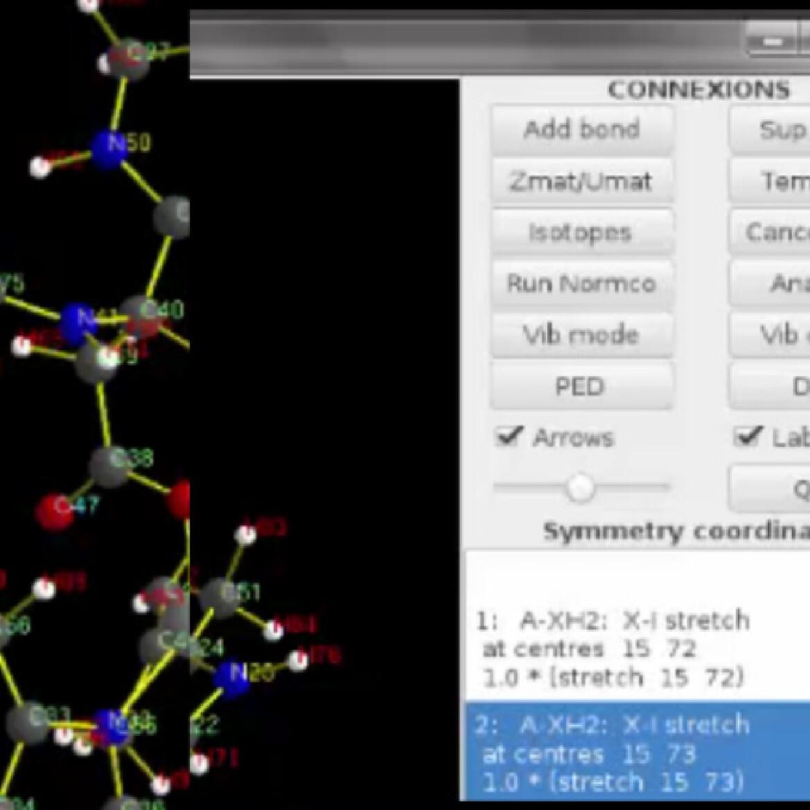 Fast vibrational analysis of molecular systems