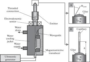 Interaction between an Adhesive and a Substrate Affected by Ultrasonic Oscillations