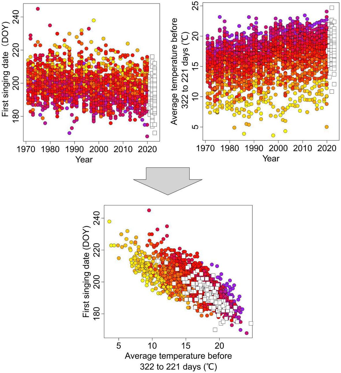 Exploring the factors influencing the first singing date of a cicada, Graptopsaltria nigrofuscata: How will it be affected by climate change?