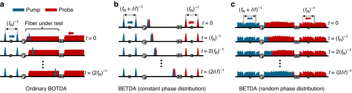 Brillouin expanded time-domain analysis based on dual optical frequency combs