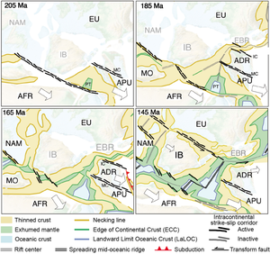 Kinematic reconstruction of the Alpine Tethys and surrounding Mesozoic rifted margins