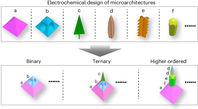 Rational electrochemical design of hierarchical microarchitectures for SERS sensing applications